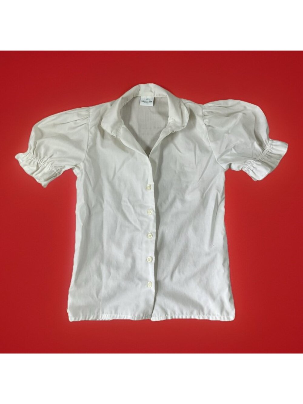 Susanne Spatt Salzburg Childs Blouse Size 8 White Designer Rare Button Down